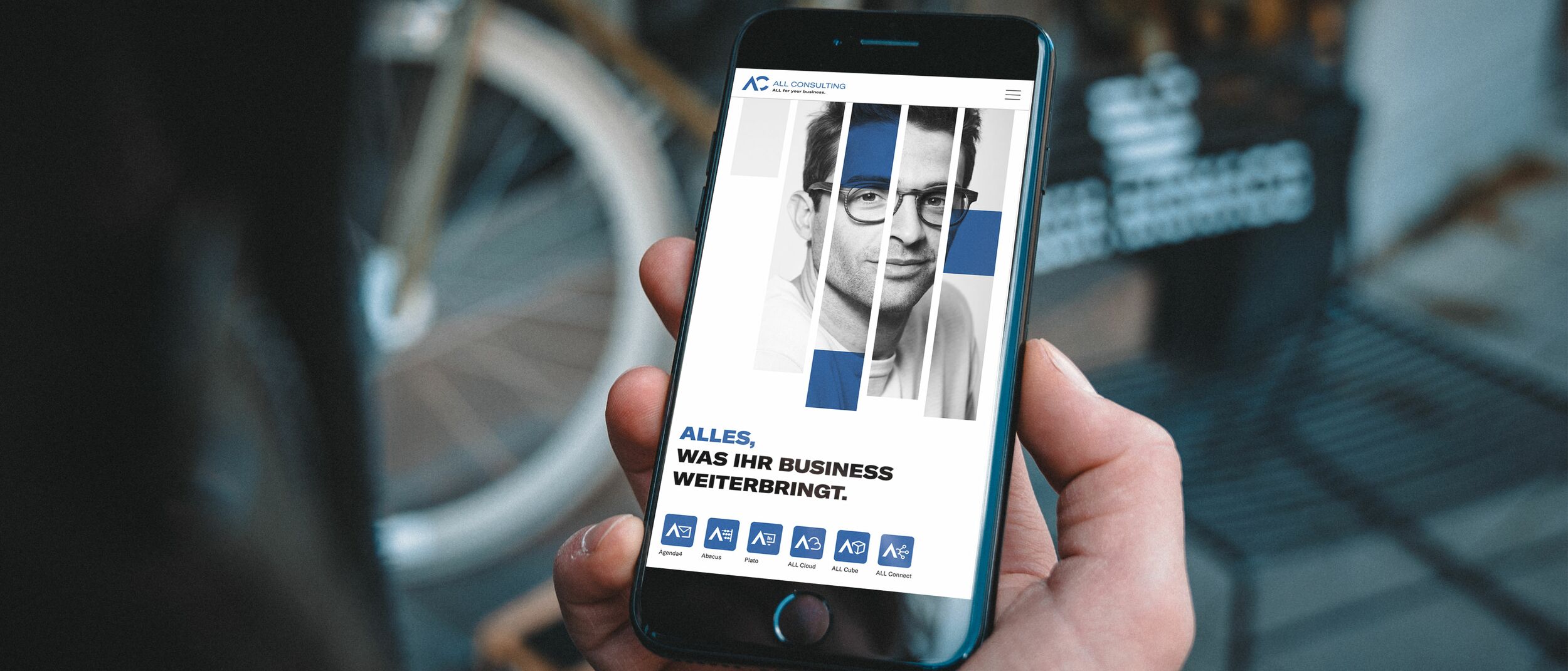 « ALL Consulting – mobile Darstellung des neuen Webauftritts»