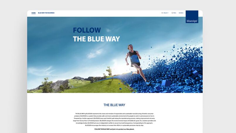 Bluesign - Webseite