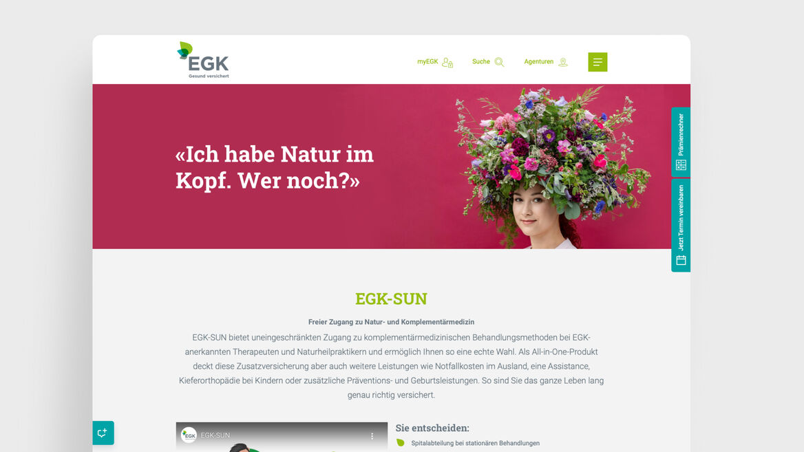 EGK – Design – Bildsprache – Landingpage