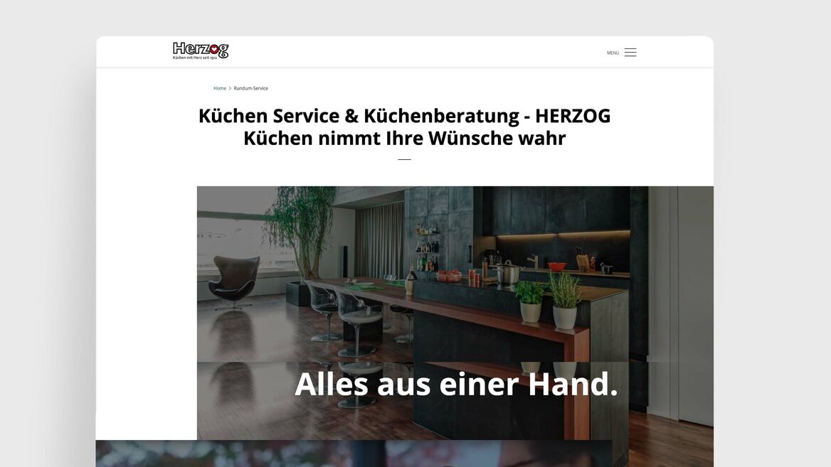 Herzog Küchen - Webseite
