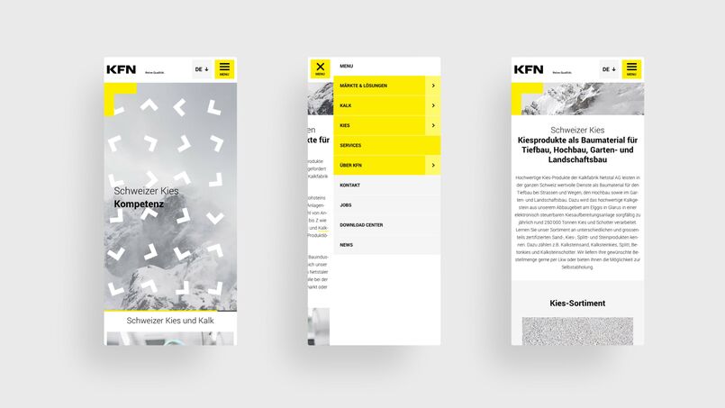 KFN - Webseite mobile