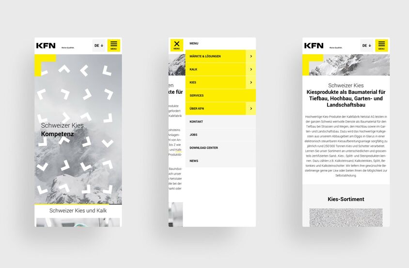 KFN - Webseite mobile