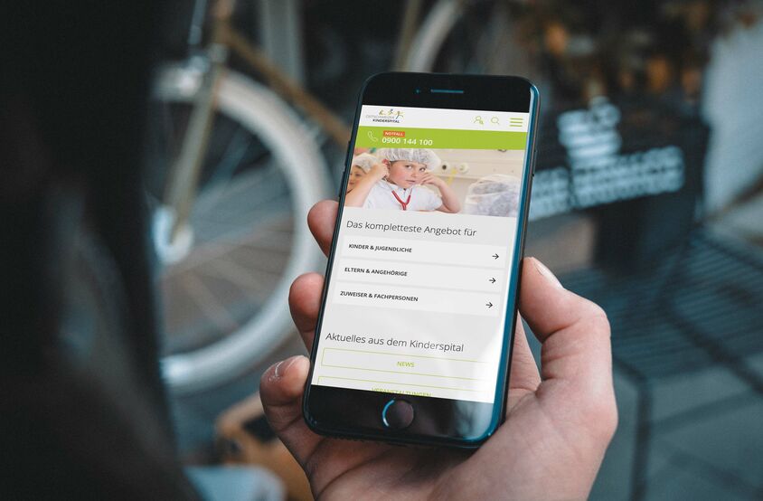 Ostschweizer Kinderspital - Webseite mobile 