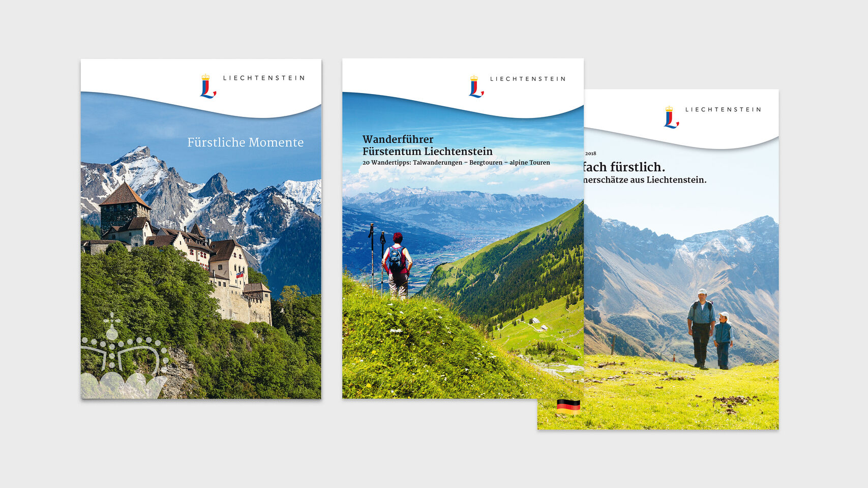 Liechtenstein Marketing – Broschüren zur Tourismusförderung