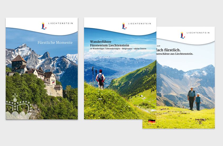 Liechtenstein Marketing – Broschüren zur Tourismusförderung