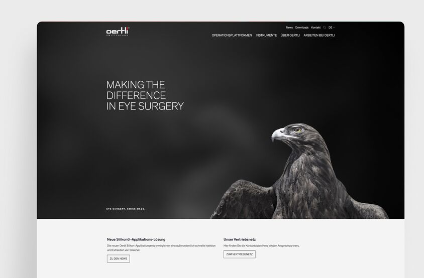 Oertli - Webseite
