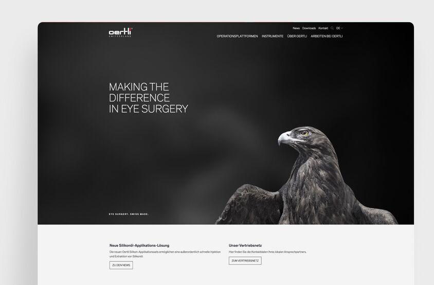 Oertli - Webseite