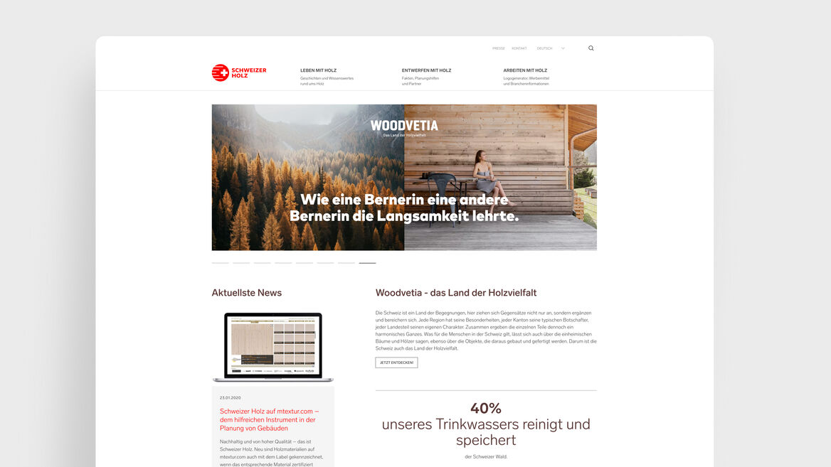 Schweizer Holz - Webseite