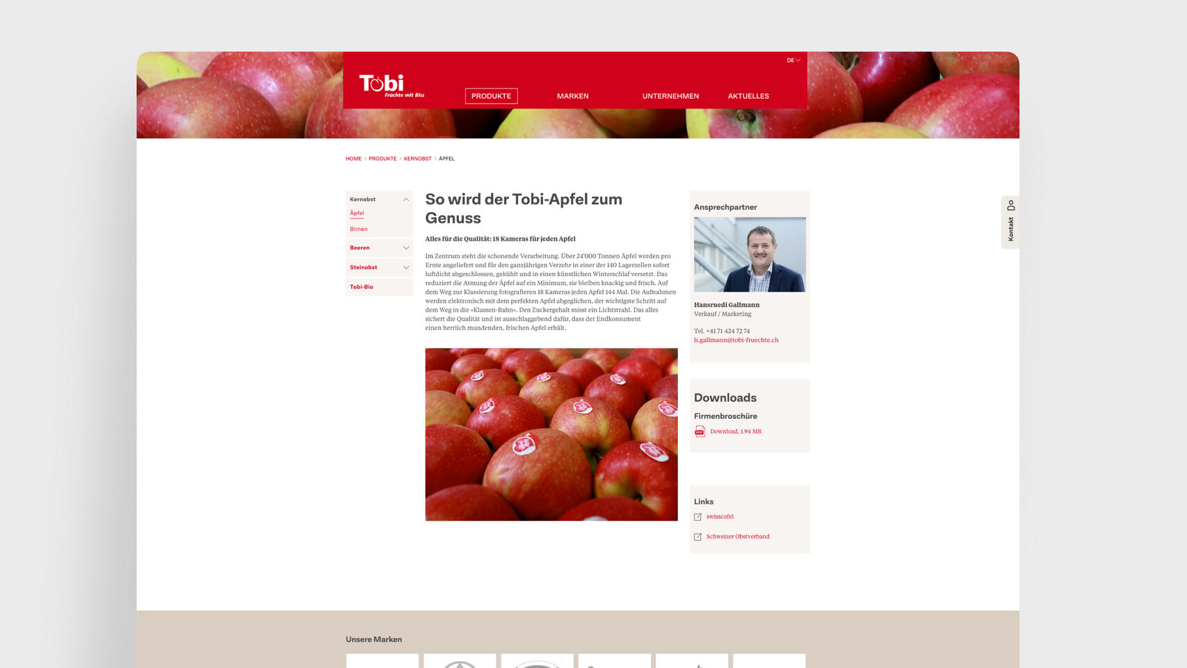 Tobi Früchte - Webseite