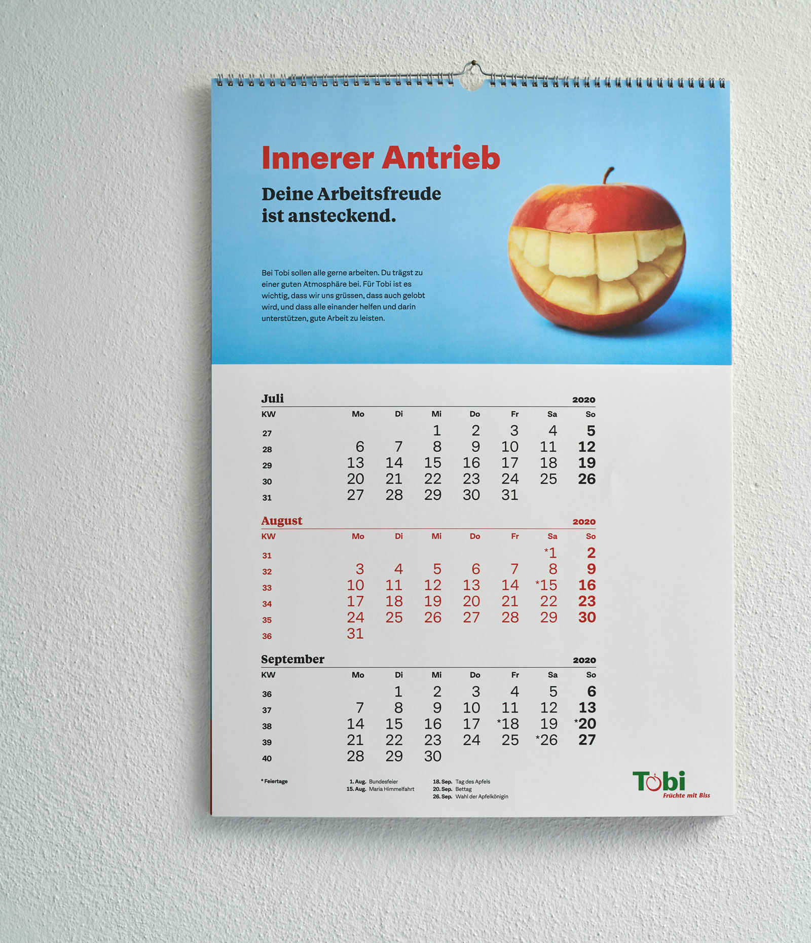 Tobi Früchte - Leitbild Kalender